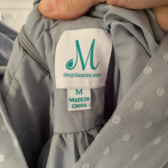 The Mint Julep Boutique gray/light blue party dress, size medium, never worn - Picture 2 of 5